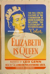 g383 ELIZABETH IS QUEEN Canadian '53 English documentary!