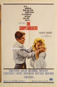 g225 CARPETBAGGERS one-sheet movie poster '64 George Peppard, Alan Ladd