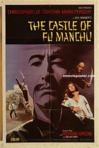 g230 CASTLE OF FU MANCHU int'l one-sheet movie poster '72 Chris Lee, Jess Franco