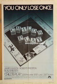 g247 CHILD'S PLAY one-sheet movie poster '73 James Mason, Robert Preston