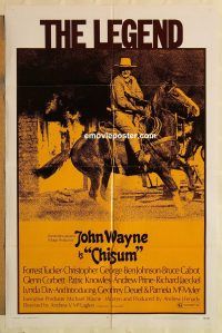 g250 CHISUM one-sheet movie poster '70 big John Wayne, Forrest Tucker