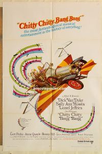 g251 CHITTY CHITTY BANG BANG one-sheet movie poster '69 Dick Van Dyke