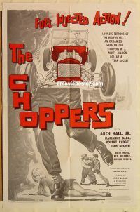 g252 CHOPPERS one-sheet movie poster '62 stolen dragster car racket!