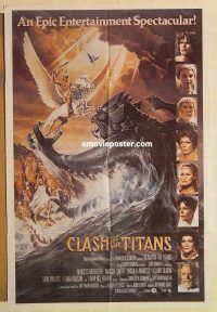 g262 CLASH OF THE TITANS Aust one-sheet movie poster '81 Ray Harryhausen