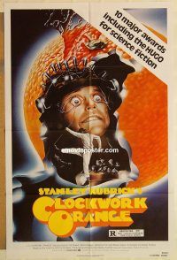 g265 CLOCKWORK ORANGE one-sheet movie poster R82 Stanley Kubrick