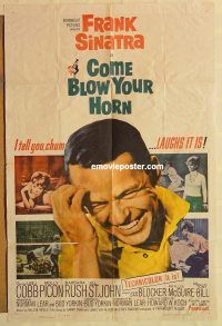 g269 COME BLOW YOUR HORN one-sheet movie poster '63 Frank Sinatra