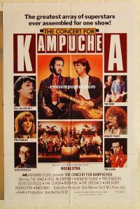 g276 CONCERT FOR KAMPUCHEA one-sheet movie poster '81 Paul McCartney
