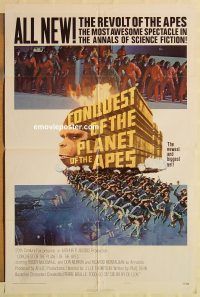 g278 CONQUEST OF THE PLANET OF THE APES int'l style B one-sheet movie poster '72