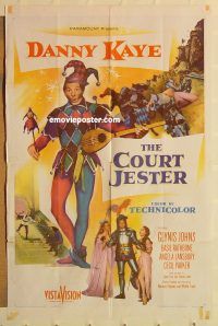 g283 COURT JESTER one-sheet movie poster '55 Danny Kaye, Basil Rathbone