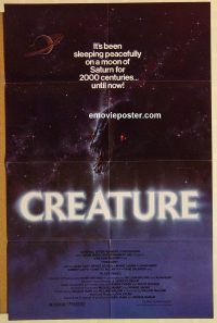g287 CREATURE one-sheet movie poster '85 cool horror/sci-fi image!