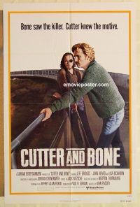 g304 CUTTER & BONE one-sheet movie poster '81 Jeff Bridges, John Heard