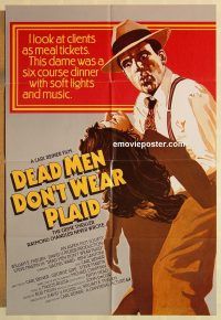 g320 DEAD MEN DON'T WEAR PLAID English one-sheet movie poster '82 Martin