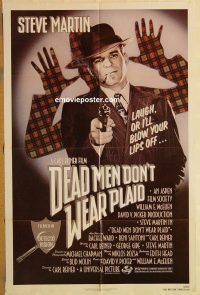 g319 DEAD MEN DON'T WEAR PLAID one-sheet movie poster '82 Steve Martin
