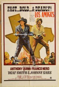 g324 DEAF SMITH & JOHNNY EARS one-sheet movie poster '73 Anthony Quinn