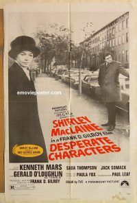 g339 DESPERATE CHARACTERS one-sheet movie poster '71 Shirley MacLaine