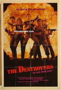 g340 DESTROYERS one-sheet movie poster '85 Santiago, Richard Hill
