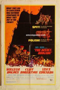 g345 DEVIL'S BRIGADE one-sheet movie poster '68 William Holden, Rennie