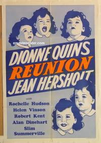 g016 REUNION Leader Press one-sheet movie poster '36 Dionne Quintuplets