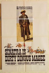 g351 DIRTY DINGUS MAGEE one-sheet movie poster '70 Frank Sinatra, Kennedy