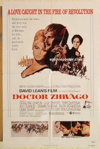 g354 DOCTOR ZHIVAGO one-sheet movie poster R80 David Lean epic!