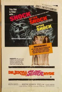 g366 DR JEKYLL & SISTER HYDE one-sheet movie poster '72 Bates