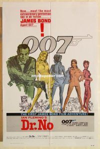 g367 DR NO one-sheet movie poster R80 Sean Connery IS James Bond!