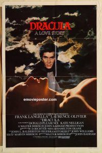 g368 DRACULA one-sheet movie poster '79 Frank Langella, Olivier