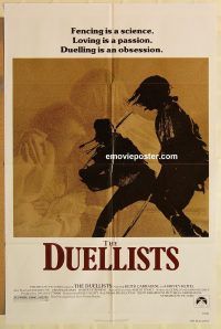 g373 DUELLISTS one-sheet movie poster '77 Ridley Scott, Carradine, Keitel