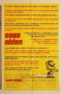 g380 EASY RIDER style B one-sheet movie poster '69 Peter Fonda, Hopper