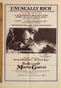 g957 RETURN OF MARTIN GUERRE one-sheet movie poster '82 Gerard Depardieu