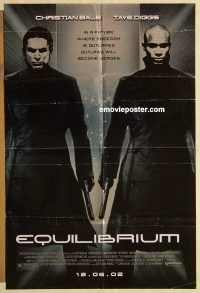 g391 EQUILIBRIUM advance one-sheet movie poster '02 Christian Bale, Diggs