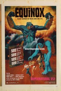 g392 EQUINOX one-sheet movie poster '69 Edward Connell, Barbara Hewitt