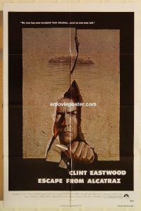 g393 ESCAPE FROM ALCATRAZ one-sheet movie poster '79 Clint Eastwood