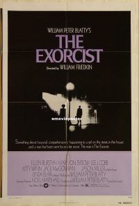 g405 EXORCIST one-sheet movie poster '74 William Friedkin, Von Sydow