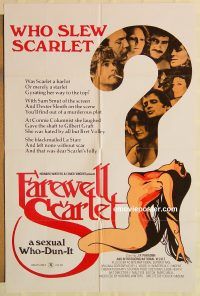 g421 FAREWELL SCARLET one-sheet movie poster '75 sexual who-dun-it!