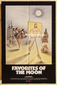 g427 FAVORITES OF THE MOON one-sheet movie poster '84 Otar Iosseliani