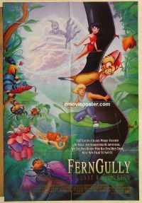 g431 FERNGULLY DS one-sheet movie poster '92 Christian Slater, Curry