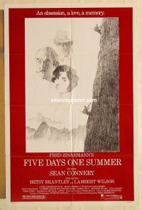g441 FIVE DAYS ONE SUMMER one-sheet movie poster '82 Connery, Zinnemann