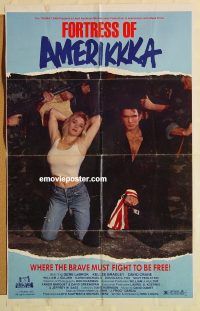 g462 FORTRESS OF AMERIKKKA one-sheet movie poster '89 Troma, Gene LeBrok