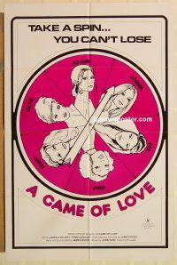 g485 GAME OF LOVE one-sheet movie poster '74 Sheila Stuart, sexploitation!