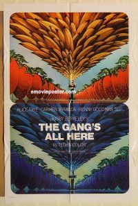 g486 GANG'S ALL HERE one-sheet movie poster R70s Miranda with bananas!