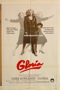 g499 GLORIA one-sheet movie poster '80 John Cassavetes, Gena Rowlands