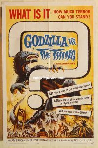 g505 GODZILLA VS MOTHRA one-sheet movie poster '64 Toho, sci-fi!