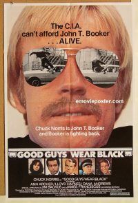g508 GOOD GUYS WEAR BLACK one-sheet movie poster '77 Chuck Norris
