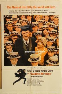 g511 GOODBYE MR CHIPS one-sheet movie poster '70 Peter O'Toole