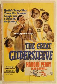 g520 GREAT GILDERSLEEVE one-sheet movie poster '43 Harold Peary, Mercer