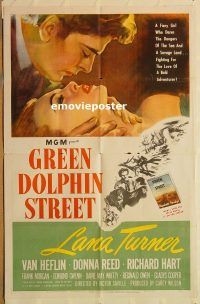 g526 GREEN DOLPHIN STREET one-sheet movie poster '47 Lana Turner