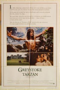 g529 GREYSTOKE one-sheet movie poster '83 Christopher Lambert as Tarzan!