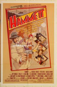 g536 HAMMETT one-sheet movie poster '82 Forrest, Wim Wenders