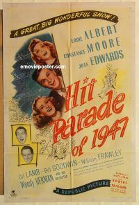 g561 HIT PARADE OF 1947 one-sheet movie poster '47 Albert, Woody Herman
